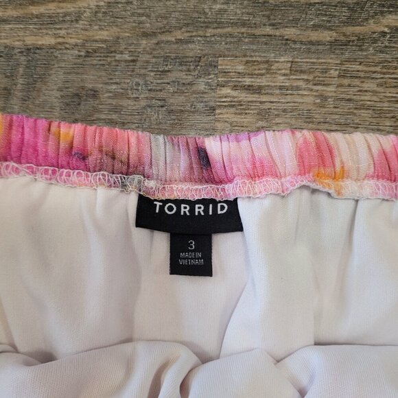 TORRID | Watercolor Tie-Dye Off Shoulder Crop Top | Sz. 3X - Picture 7 of 9